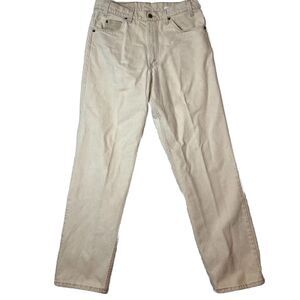 Levi’s Vintage Orange Tab 550 Relaxed Fit Tapered Leg Beige Tan Jeans Size 34/32